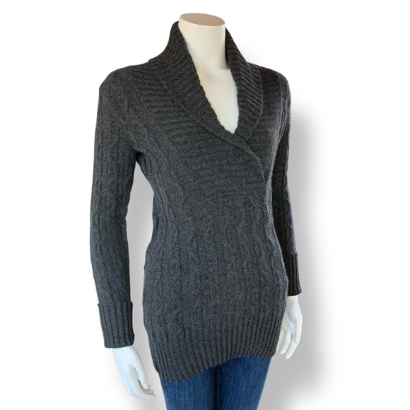 100% cashmere shawl collar sweater size XS - Picture 1 of 8